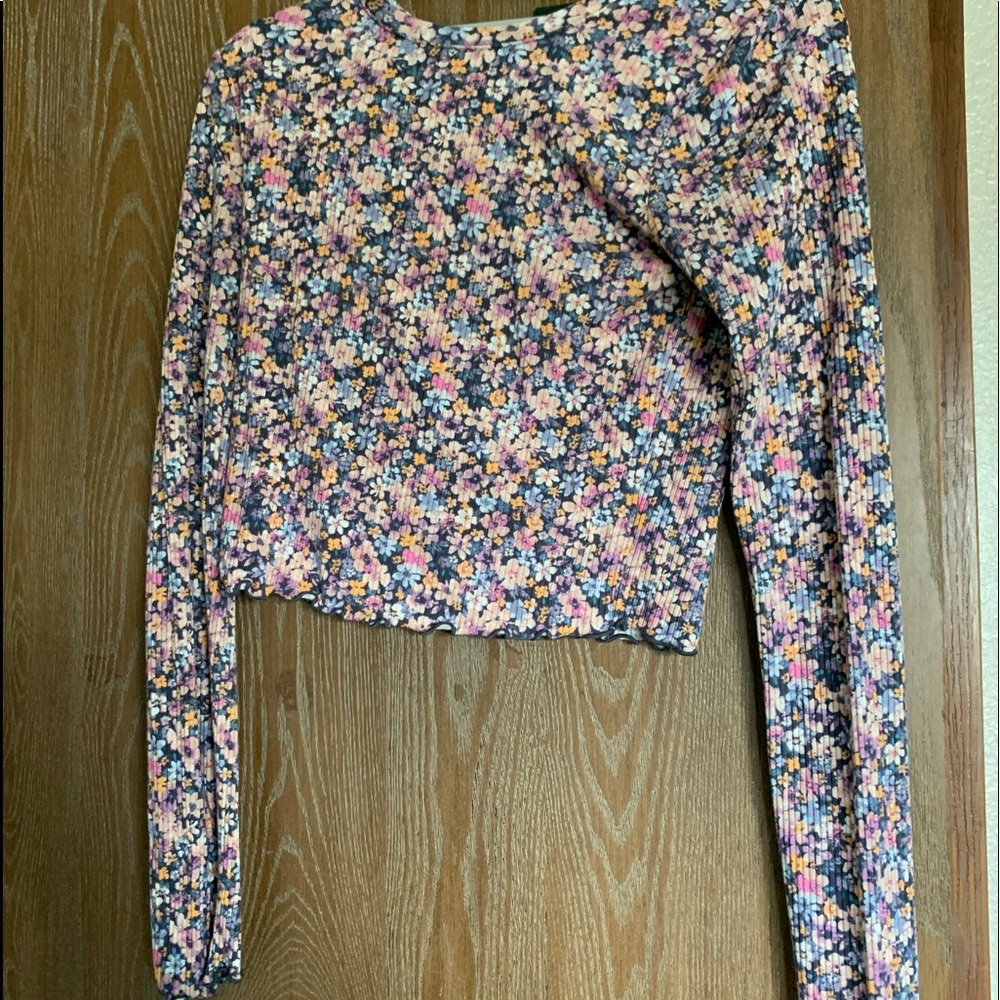 Multicolor floral crop top